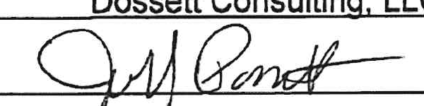 Signature of Jeff Dossett