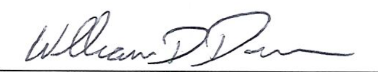 Signature of Mayor William D. Duncan