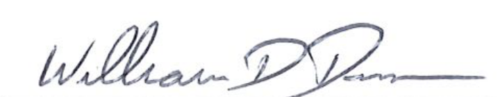 Signature of Mayor William D. Duncan