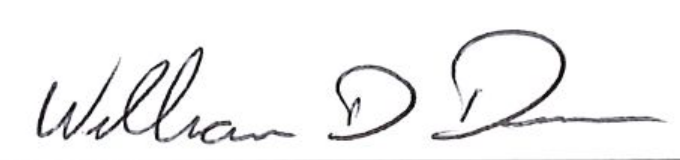 Signature of Mayor William Duncan