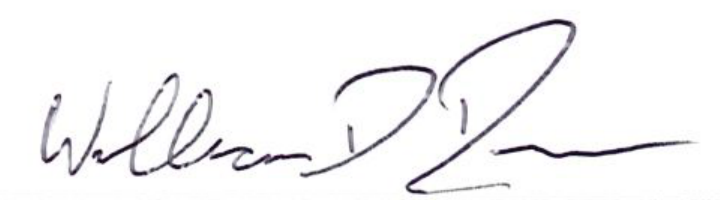 Signature of Mayor William Duncan