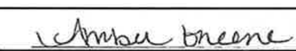Amber Greene signature