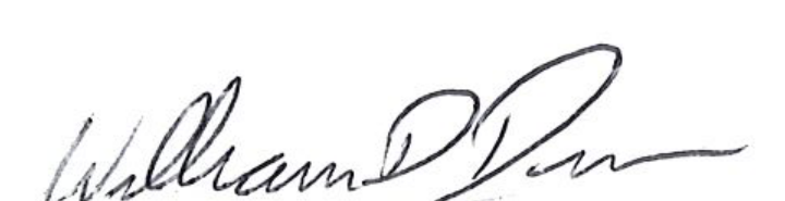 Signature of Mayor William Duncan
