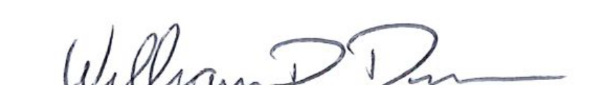 Mayor William D. Duncan Signature