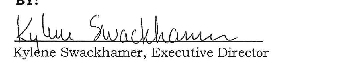 Signature of Kylene Swackhamer