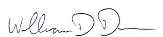 Signature of Mayor William D. Duncan
