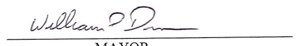 Signature of Mayor