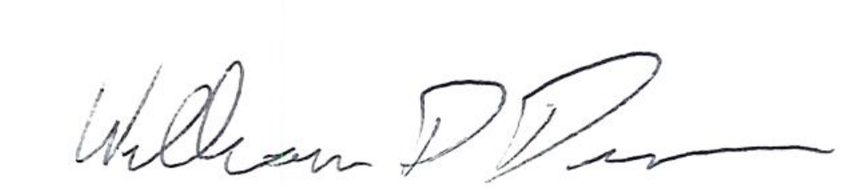 Signature of Mayor William D. Duncan