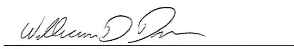 Signature of Mayor William D. Duncan
