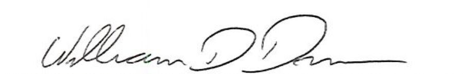 Signature of Mayor William D. Duncan