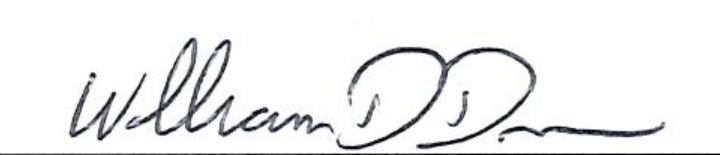 Signature of Mayor William D. Duncan