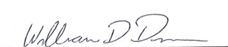 Signature of Mayor William D. Duncan