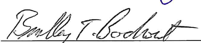Handwritten signature of Brad Bookout