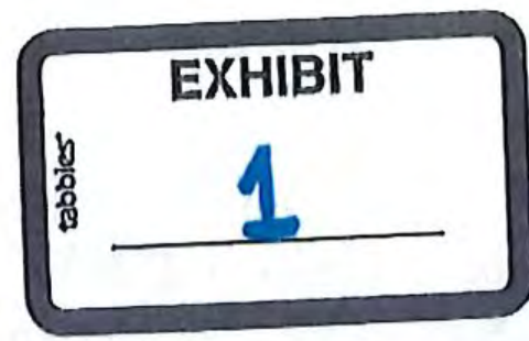 Exhibit 1 sticker