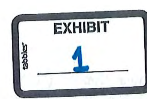 Exhibit 1 sticker