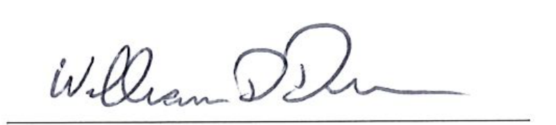 Signature of Mayor William Duncan