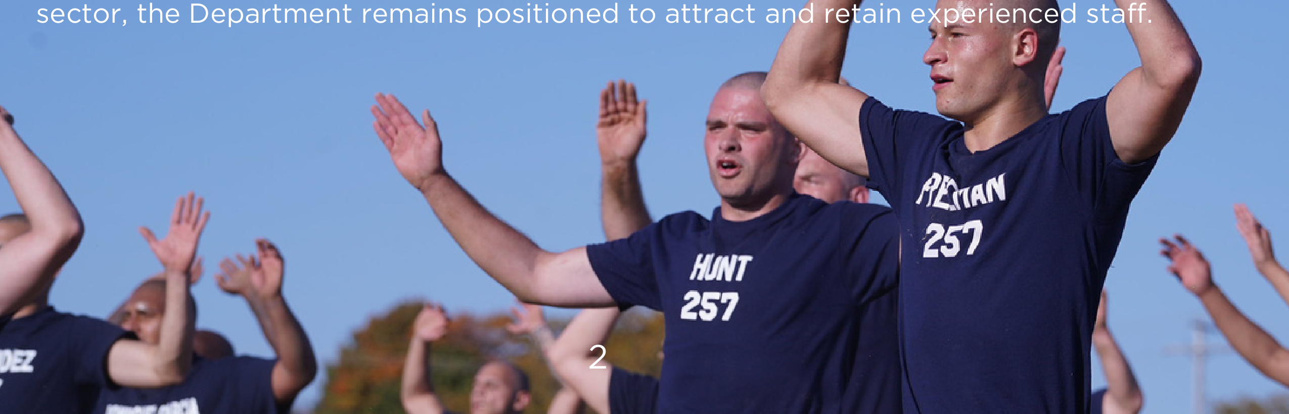 Correctional Police Officer recruits participating in training activities outdoors.
