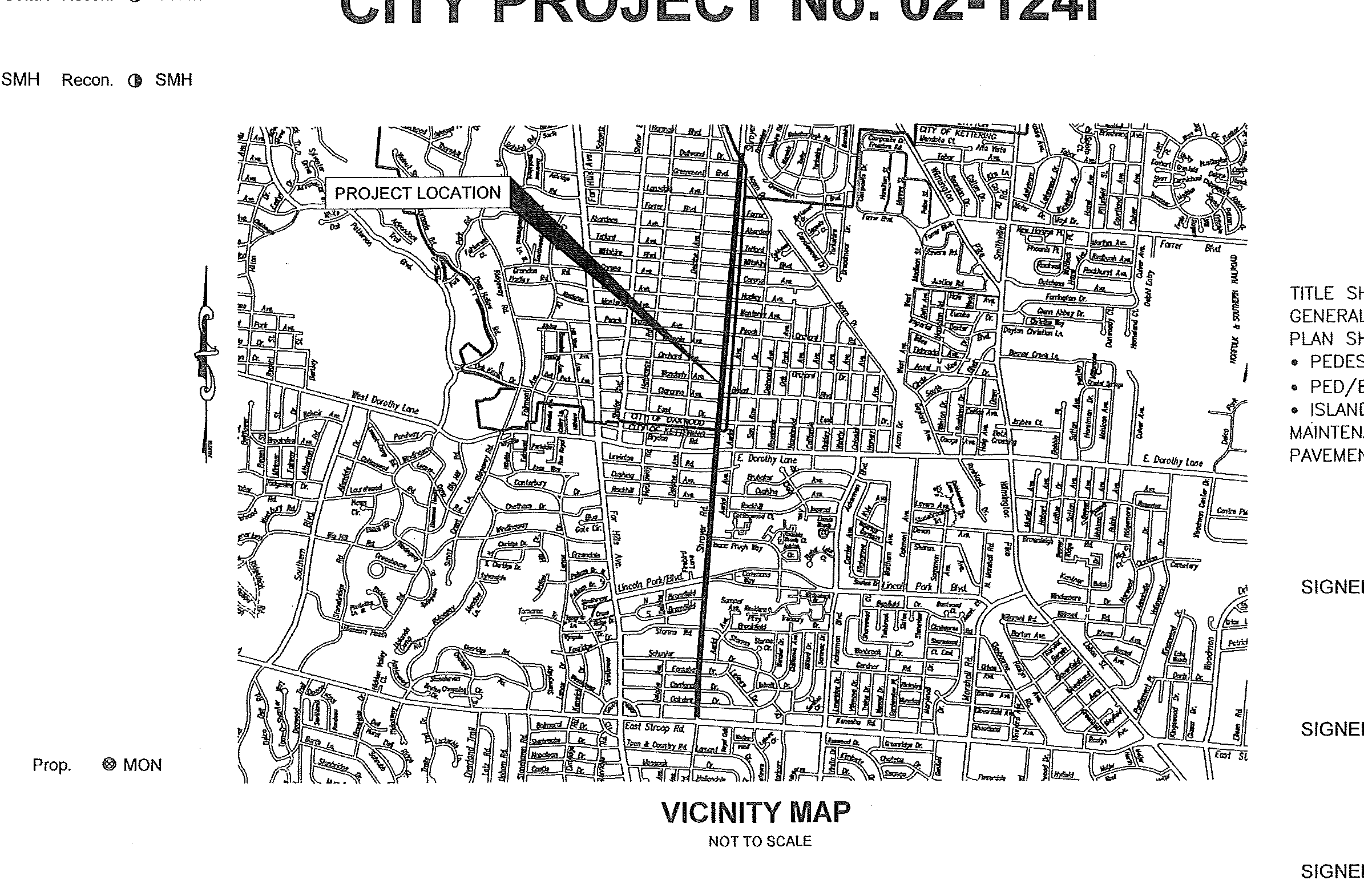 Vicinity Map showing Shroyer Road project location in Kettering and Oakwood