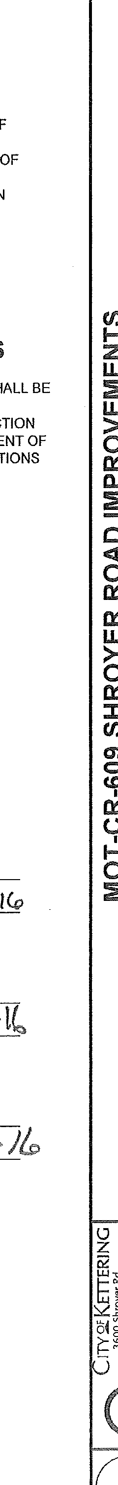 Title Sheet side border with document title, Kettering logo, page number 1 of 54, and project number
