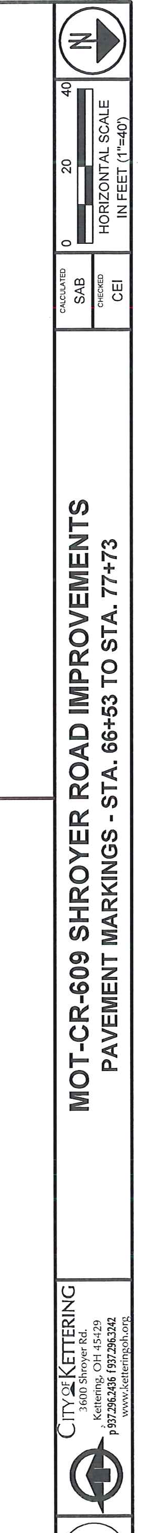 Sheet title block column containing north arrow, scale bar, project title, city stamp, and sheet index number.