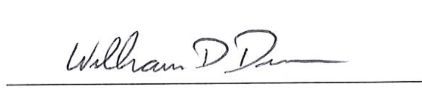 Signature of Mayor William D. Duncan