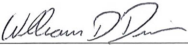 Signature of Mayor William D. Duncan