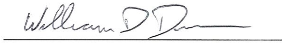 Signature of Mayor William D. Duncan