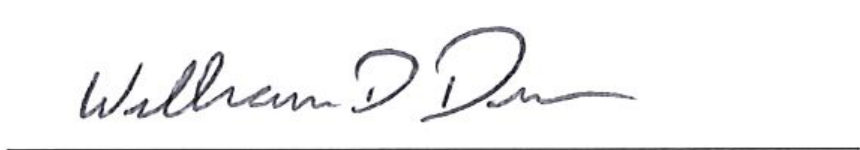 Signature of Mayor William D. Duncan