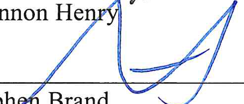 Signature of Stephen Brand