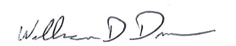Signature of Mayor William D. Duncan