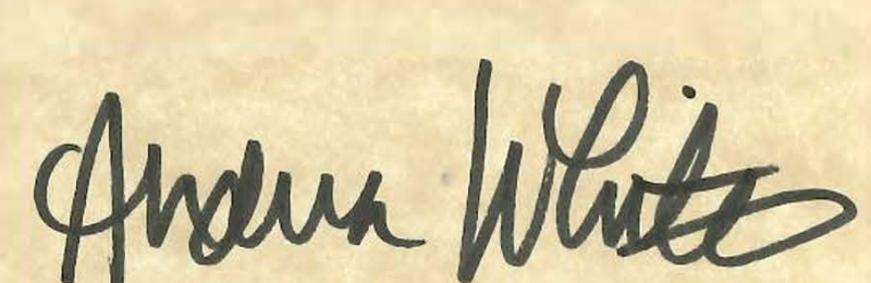 Signature of Representative Andrea White