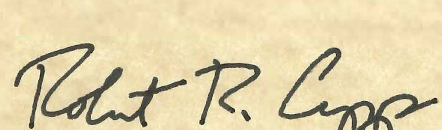 Signature of Speaker Robert R. Cupp