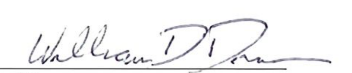 Signature of Mayor William D. Duncan