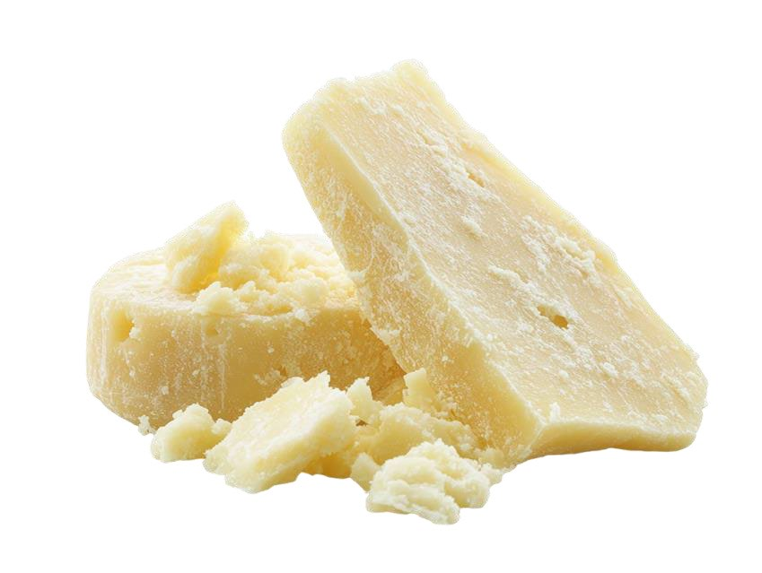 Chunks and crumbles of Parmesan cheese