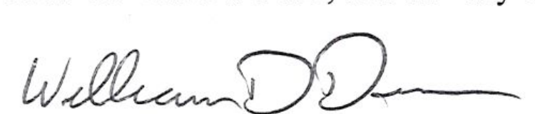 Signature of Mayor William D. Duncan