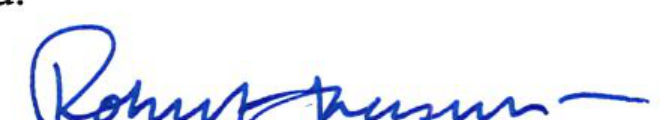 Signature of City Attorney Robert F. Jacques