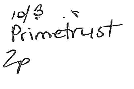 Handwritten header note
