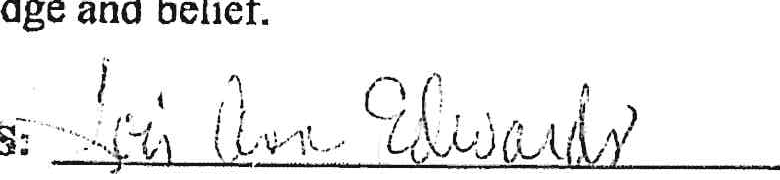 Signature of Lois Ann Edwards