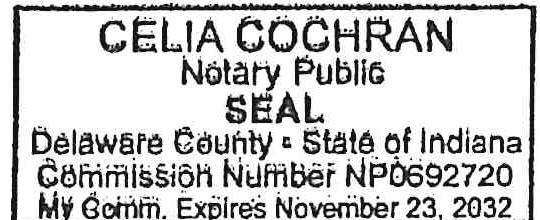 Celia Cochran Notary Public Seal