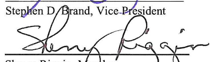 Signature of Sherry Riggin
