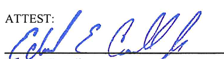 ATTEST; signature of Edward Carroll