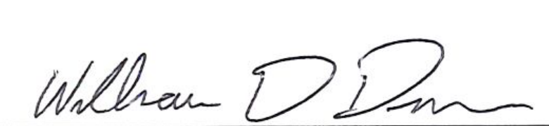 Signature of Mayor William D. Duncan
