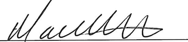 Signature of Matt Kantz, President Pro Tempore