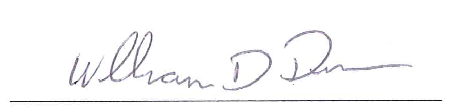 Signature of Mayor William D. Duncan