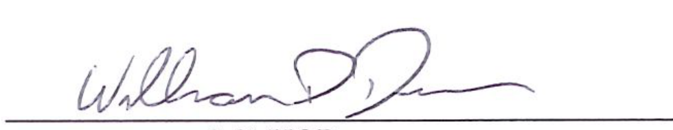 Signature of Mayor William Duncan