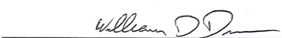 Signature of Mayor William D. Duncan
