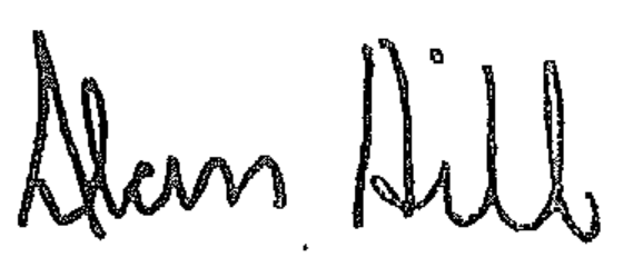 Signature of Alan Hill
