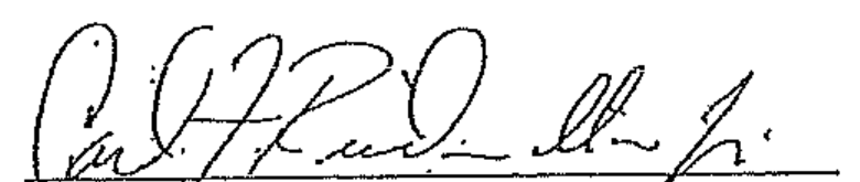 Signature of Mayor