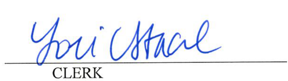 Clerk Signature