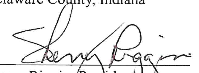 Signature of Sherry Riggin, President